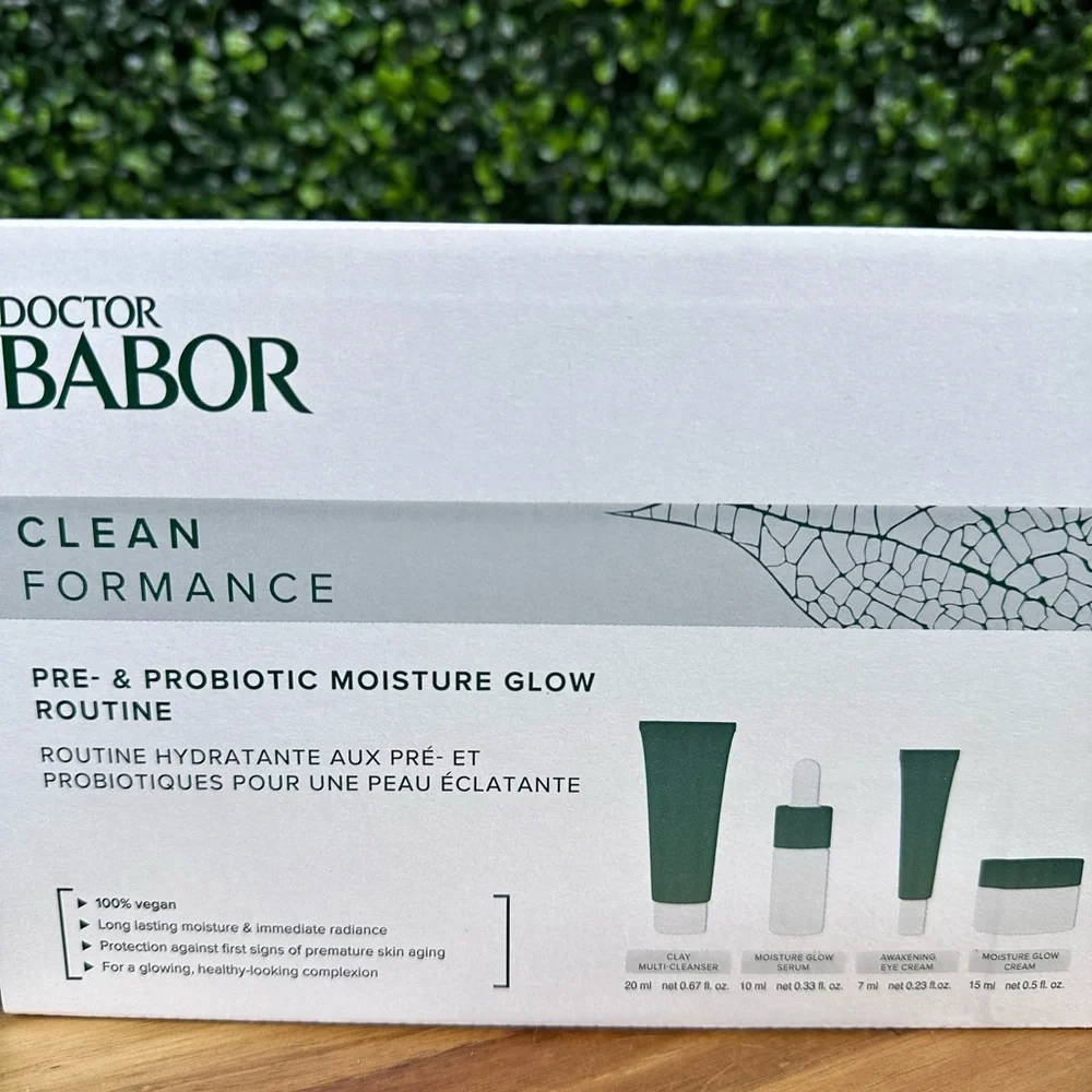 Doctor BABOR Cleanformance Pre-& Probiotic Moisture Glow Routine set‎ new in box